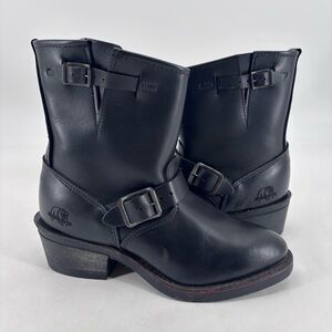 Vintage Y2K Grunge Bikercore Moto Vibram Sole Durable Work Engineer Boots